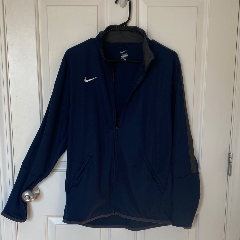 Nike Men's Navy blue light athletic zip-up